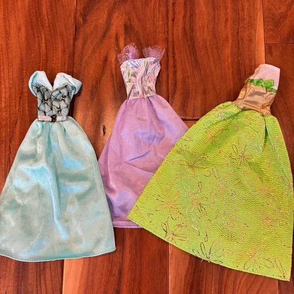 Collection of vintage Barbie clothing